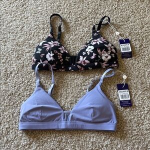 NWT: Wear Pepper: SET Women's Limitless Wirefree LE colored Bras size xs